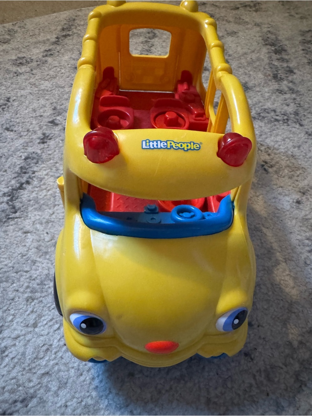 Fisher-Price Little People Bright Yellow School Bus Vintage